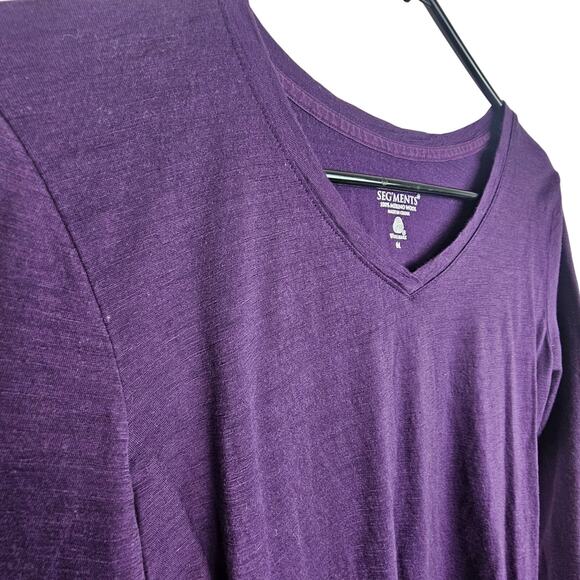 Segments Merino Wool Top Women M Purple Base Layer Gorpcore Ski Shirt Outdoor - Picture 5 of 7
